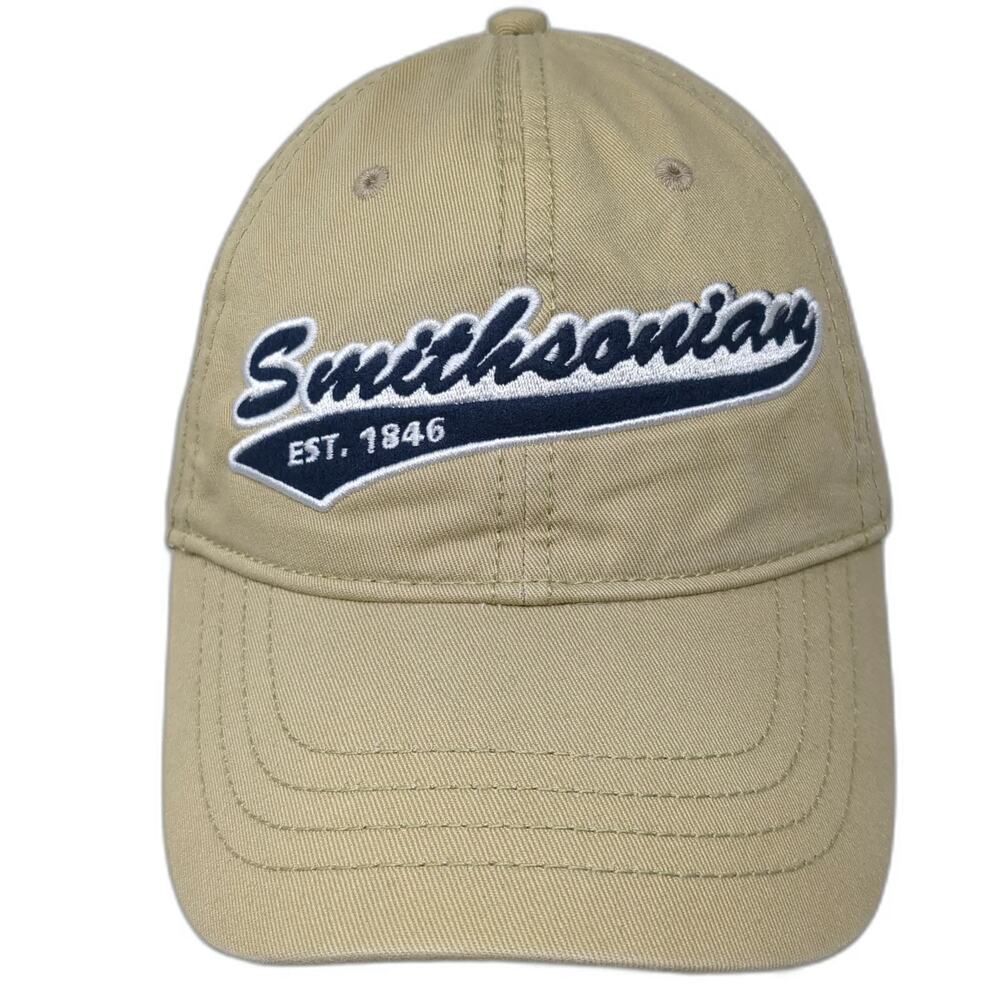 Smithsonian Baseball Cap Beige One Size Washington DC Embroidered Hat EST 1846